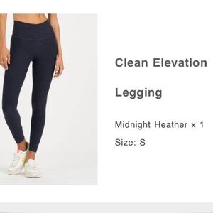 Vuori clean Elevation Midnight Heather Leggings Size Small